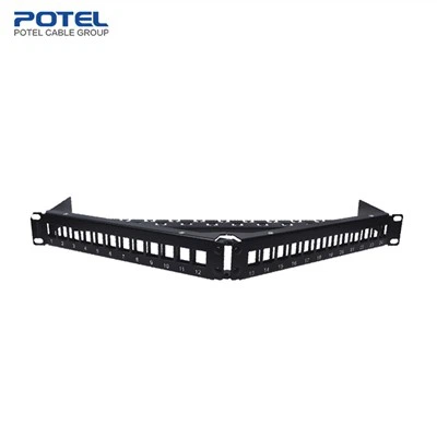 1U 24- 포트 앵글 모듈 식 패치 패널